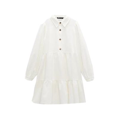 ZARA冬季新款女裝燈芯絨連衣裙